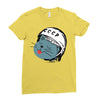 Astronaut Cat Ladies Fitted T-Shirt