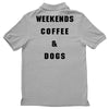 weekends coffee and dogs back Polo Shirt