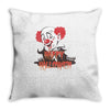 happy halloween clown Throw Pillow