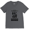 Never Underestimate A Pops With An Engineer Degree V-Neck Tee