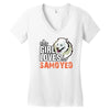 This Girl Loves Samoyed Women's V-Neck T-Shirt