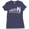 climbing ape to evolution climb indoor outdoor Ladies Fitted T-Shirt