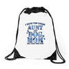 i have two tıtles aunt and dogmom an i rock them both flowers Drawstring Bags