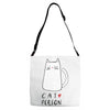 cat love person! Adjustable Strap Totes