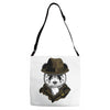 panda rorschach Adjustable Strap Totes
