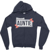 blessed aunitie with flower white color Zipper Hoodie