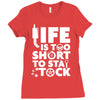 life too short to stay stocked Ladies Fitted T-Shirt
