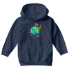 animal polygon around the planet Youth Hoodie