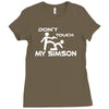 don't touch my simson  fun ddr motorrad tuning simi s51 50 fan Ladies Fitted T-Shirt