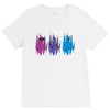 Colorful Cats V-Neck Tee