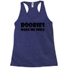 boobies make me smile (2) Racerback Tank