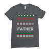 ugly christmas father Ladies Fitted T-Shirt
