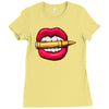 bullet in mouth Ladies Fitted T-Shirt