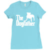 the dogfather  nerd retro der pate godfather fun Ladies Fitted T-Shirt