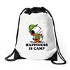 Happiness is Camp Drawstring Bags
