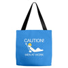 caution men at work Tote Bags