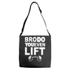 bro do you even lift baseball raglan Adjustable Strap Totes