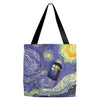 tardis starry night Tote Bags