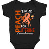 I Wear Peach For Uterine Cancer Awareness Baby Bodysuit