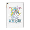 unicorns are born in march cute unicorn iPad Mini 4