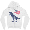 Patriotic T-Rex Zipper Hoodie