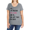 Yes...I'm Pregnant.It's a Girl! And No...You Can't Touch My Belly! Ladies Curvy T-Shirt