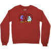 eggplant wizard and king hippo Crewneck Sweatshirt
