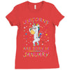 Unicorns are born in January Ladies Fitted T-Shirt
