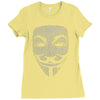 v for vendetta mask guy fawkes cool girls womens cotton t shirt dw01 Ladies Fitted T-Shirt