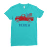 america 2 Ladies Fitted T-Shirt