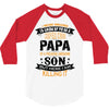 Super Cool Papa Of A Freaking Awesome Son 3/4 Sleeve Shirt