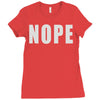 nope (2) Ladies Fitted T-Shirt