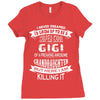 Super Cool Gigi Of A Freaking Awesome Granddaughter Ladies Fitted T-Shirt