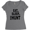 eat sleep hog hunt Women's Triblend Scoop T-shirt