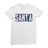 santa colorful glitter Ladies Fitted T-Shirt