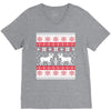 reindeer christmas ugly sweater V-Neck Tee