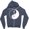 dripping ying yang Zipper Hoodie