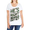 zombie right behind Ladies Curvy T-Shirt