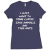 i just want to drink coffee Ladies Fitted T-Shirt
