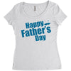 happy father's day 2 Women's Triblend Scoop T-shirt