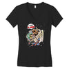 deadpool and superman Women's V-Neck T-Shirt