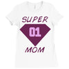 super mom 01 Ladies Fitted T-Shirt