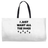all the dogs Weekender Totes