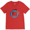 square in circle V-Neck Tee