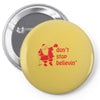don't stop believin funny christmas Pin-back button