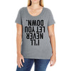 i'll never let you down Ladies Curvy T-Shirt