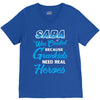 Saba Was Created because Grankids Need Real Heroes V-Neck Tee