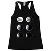 the phases of the moon of laika dog Racerback Tank