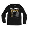Mechanic Hourly Rate Long Sleeve Shirts