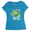 smash all the pots clearance Women's Triblend Scoop T-shirt